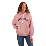 Ringers Western Varsity Womens Hoodie - Rosey  Pink