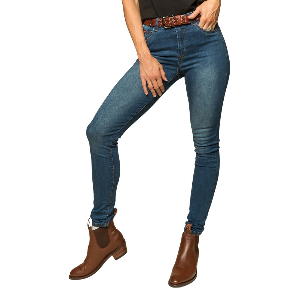 Ringers Western Sammy Womens High Rise Skinny Jeans - Vintage Blue Wash