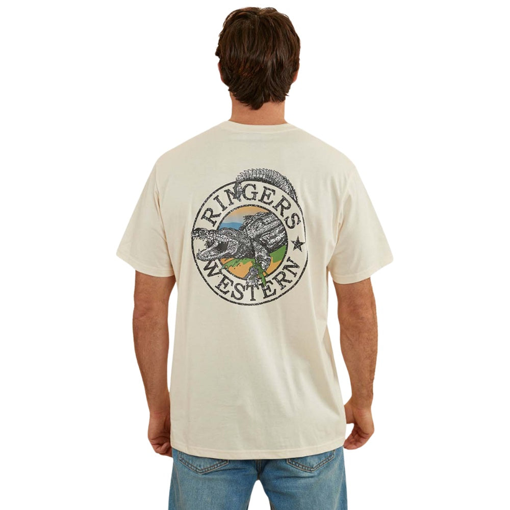 Ringers Western Salty Mens Loose Fit T-Shirt White