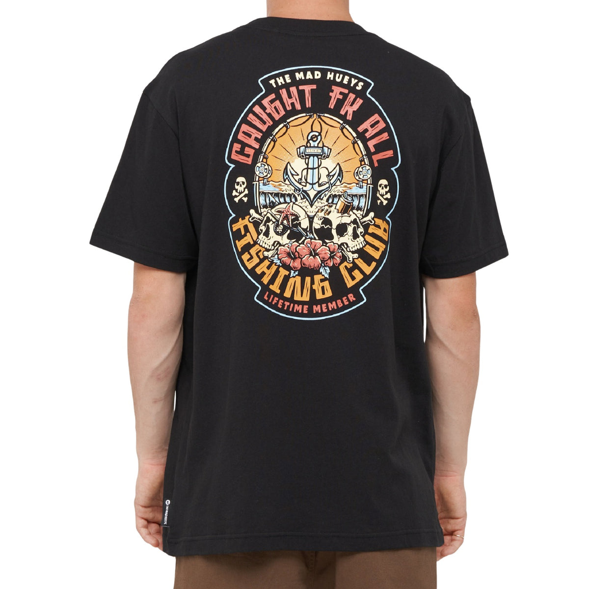The Mad Hueys CAUGHT FK SKULL | SS TEE - Black
