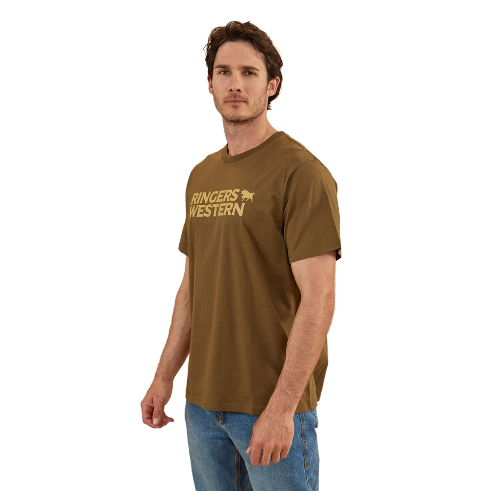 Ringers Western Hastings Mens Loose Fit T-Shirt -  Military Green