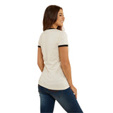 Ringers Western Melrose Womens Classic Fit T Shirt - Off White / Black