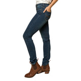Ringers Western Victoria Womens Mid Rise Straight Leg Jeans - Classic Blue