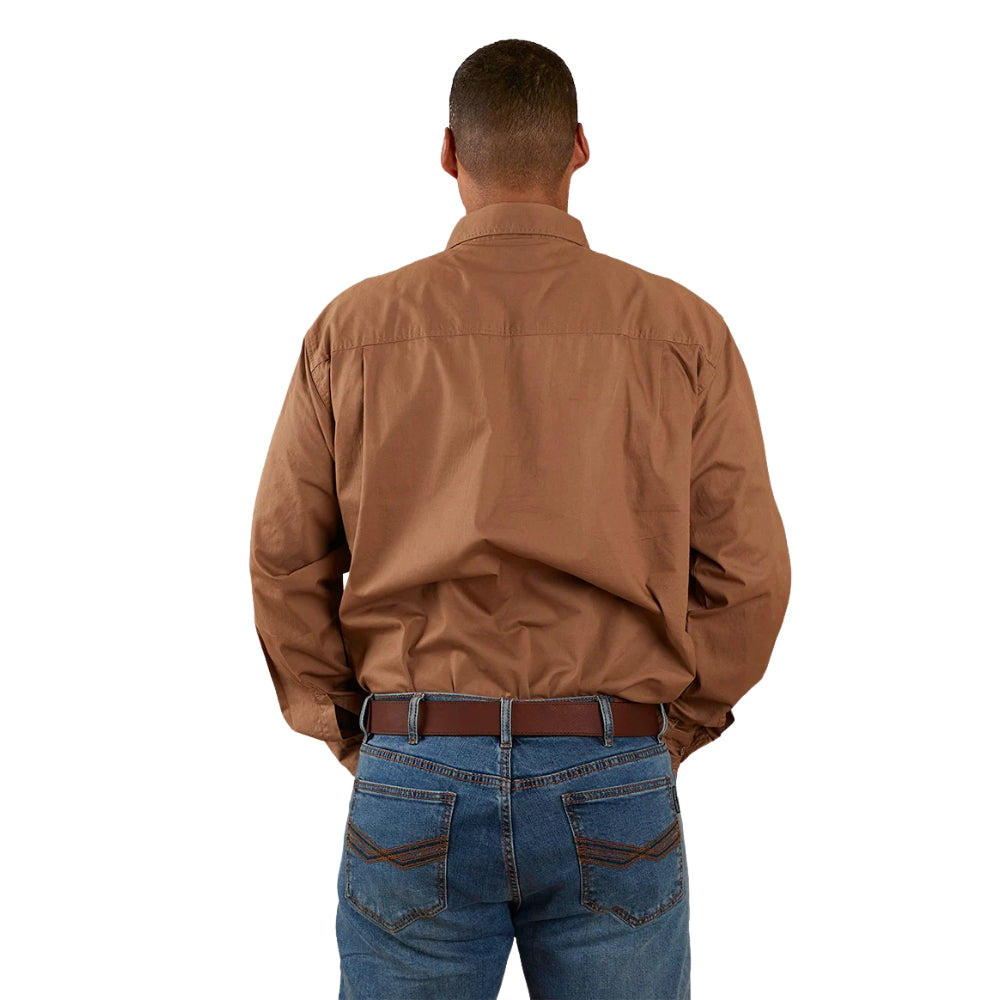 Ringers Western King River Half Button Work Shirt - Clay