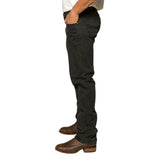 Ringers Western Muster Mens Slim Straight Fit Mid Rise Jeans - Black