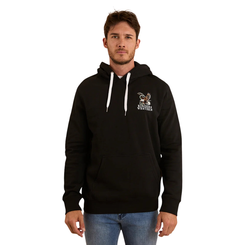 Ringers Western Eyrie Mens Pullover Hoodie - Black