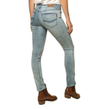 Ringers Western Victoria Womens Mid Rise Straight Leg Jeans - Light Blue