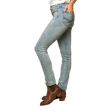 Ringers Western Victoria Womens Mid Rise Straight Leg Jeans - Light Blue