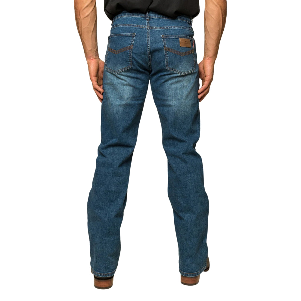 Ringers Western Sturt Mens Relaxed Leg Jeans - Mid Blue