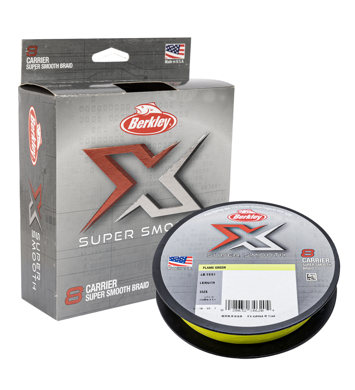 BERKLEY X DURA TOUGH  X8 BRAIDED FISHING LINE FLURO GREEN