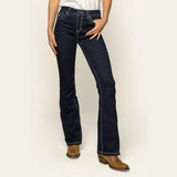 Ringers Western Caroline Womens Mid Rise Bootleg Jean - Indigo Blue
