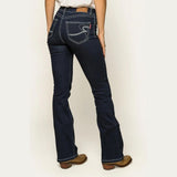 Ringers Western Caroline Womens Mid Rise Bootleg Jean - Indigo Blue