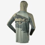 DESOLVE SOLAR DRY HOODIE TRUTTA NATURAL GREY/SHIFT GREEN