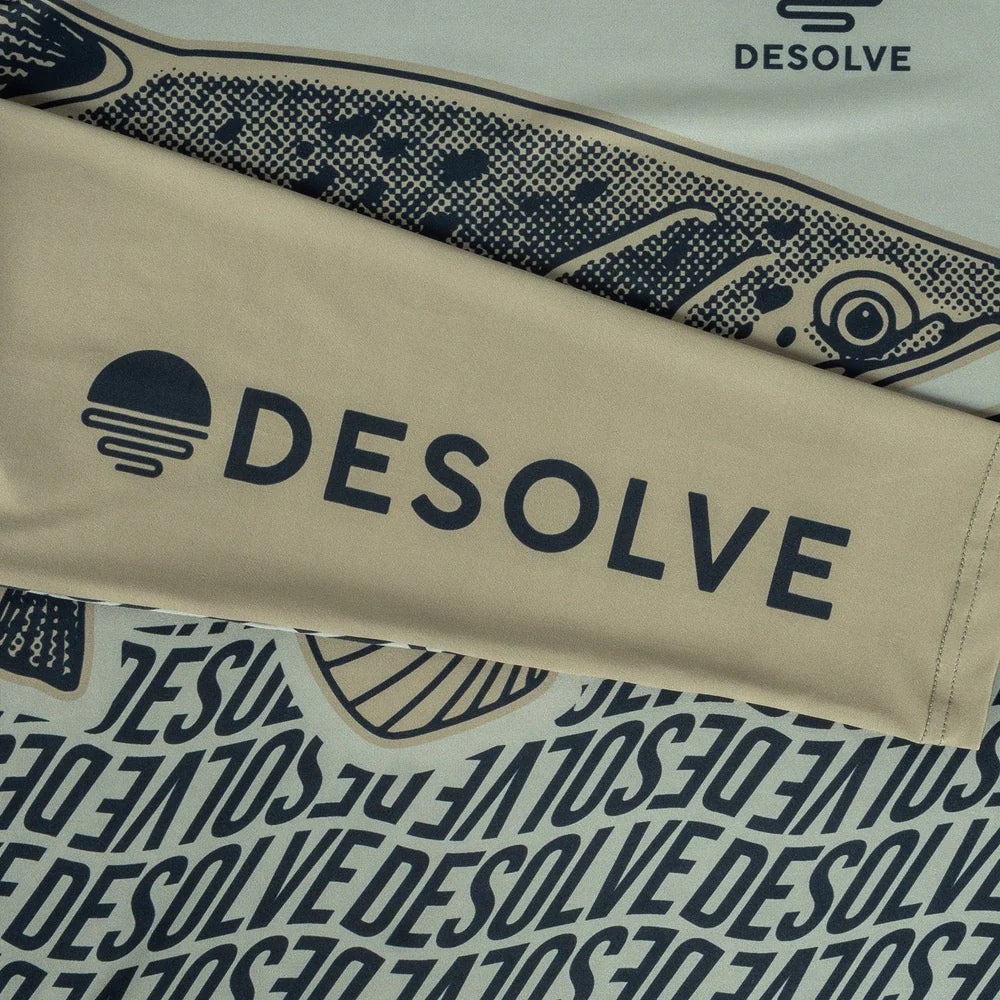 DESOLVE SOLAR DRY HOODIE TRUTTA NATURAL GREY/SHIFT GREEN