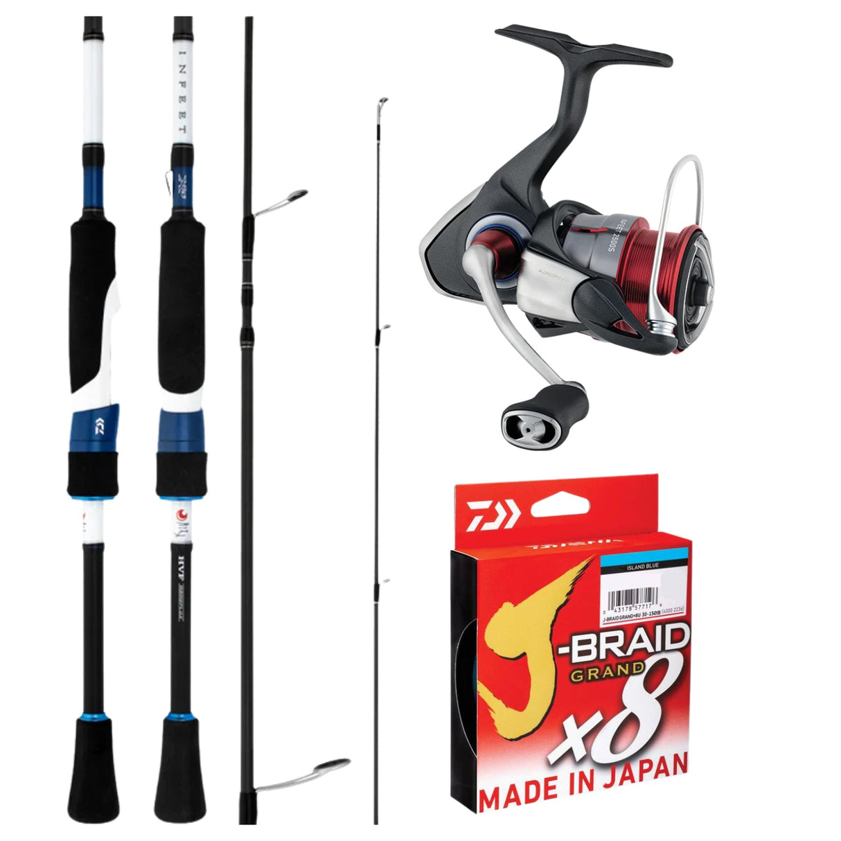 Daiwa 26 Infeet X 2500S / Infeet S 722LRS 1-4kg Spinning Combo