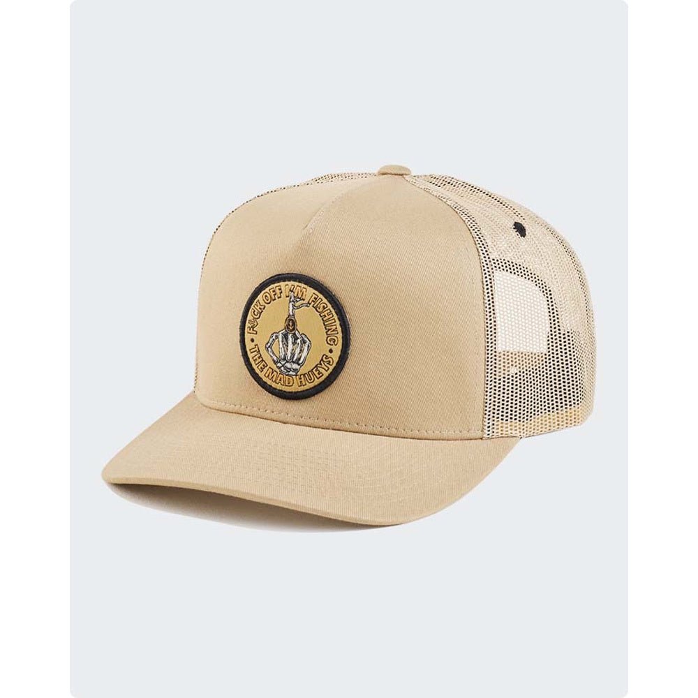 FK OFF IM FISHING AGAIN TWLL TRUCKER -  KHAKI OSFM