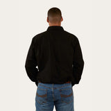 Ringers Western King River Mens Half Button Work Shirt - Black