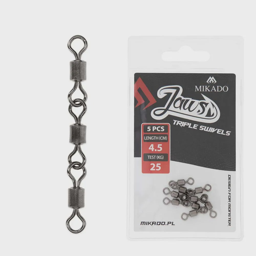 Mikado Swivel - Jaws Tripple Swivels XI - 35Kg 5pc