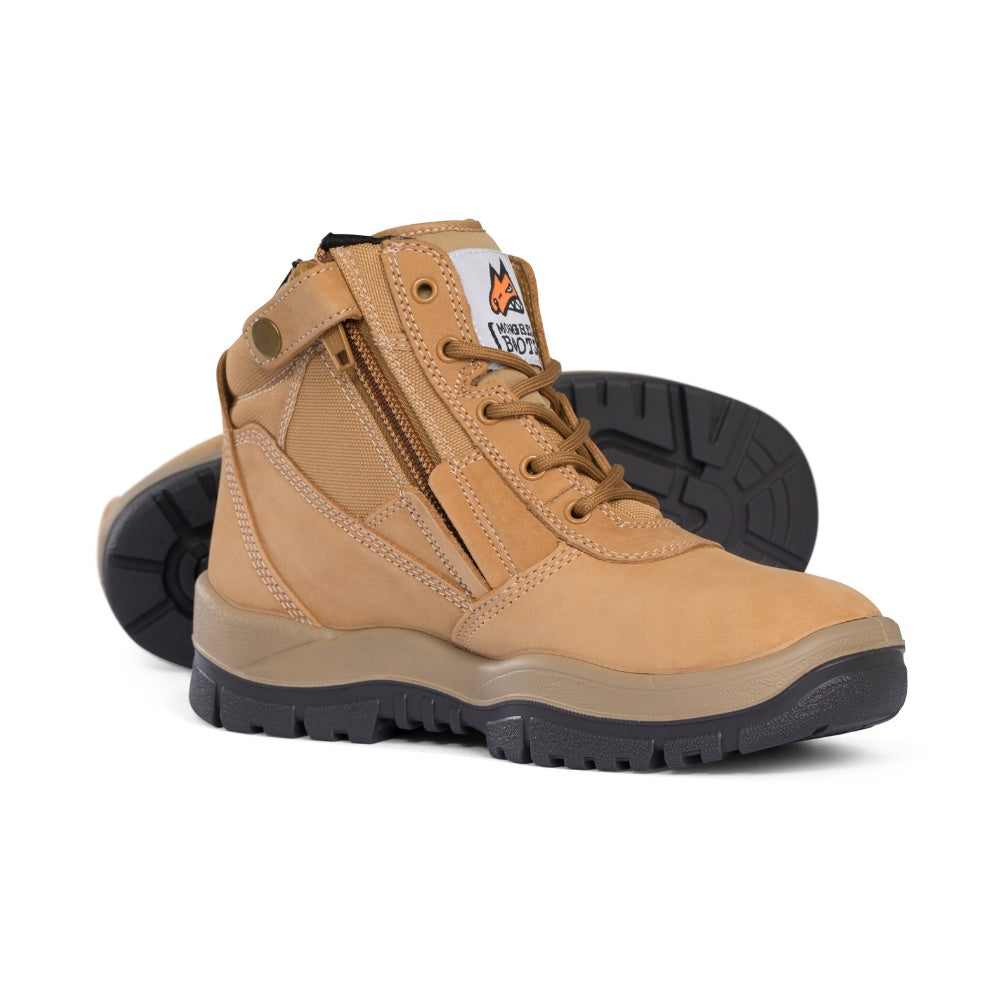 Mongrel Boots 261050 ZipSider Safety Work Boot Wheat