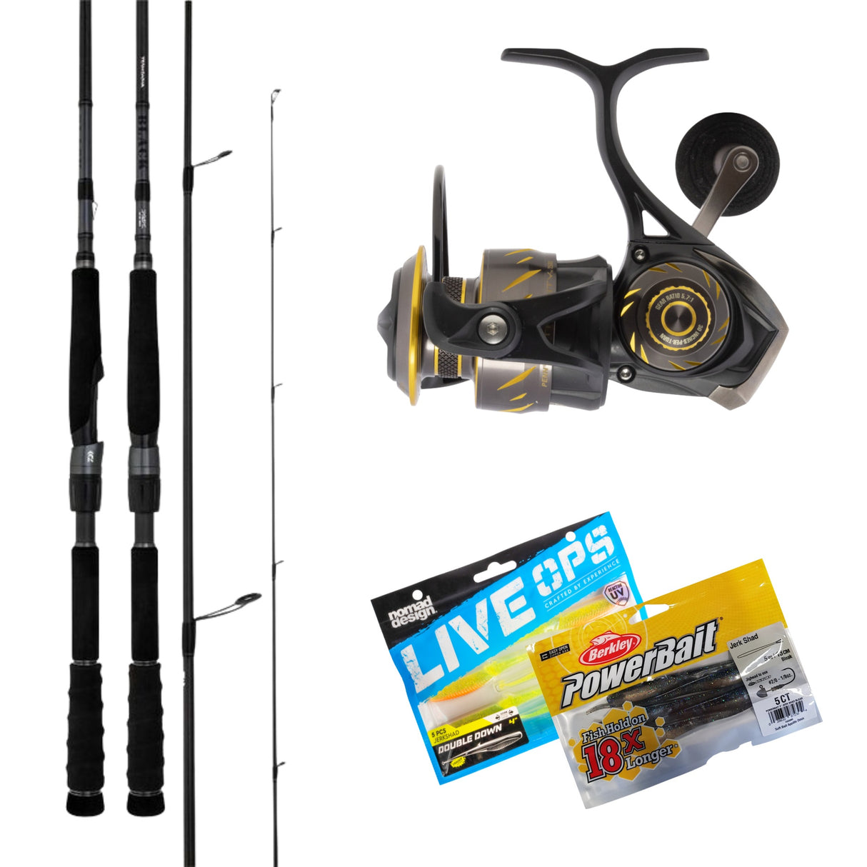 Penn Authority 4500 / Daiwa TD Black 762MH 5-10kg Spinning Combo