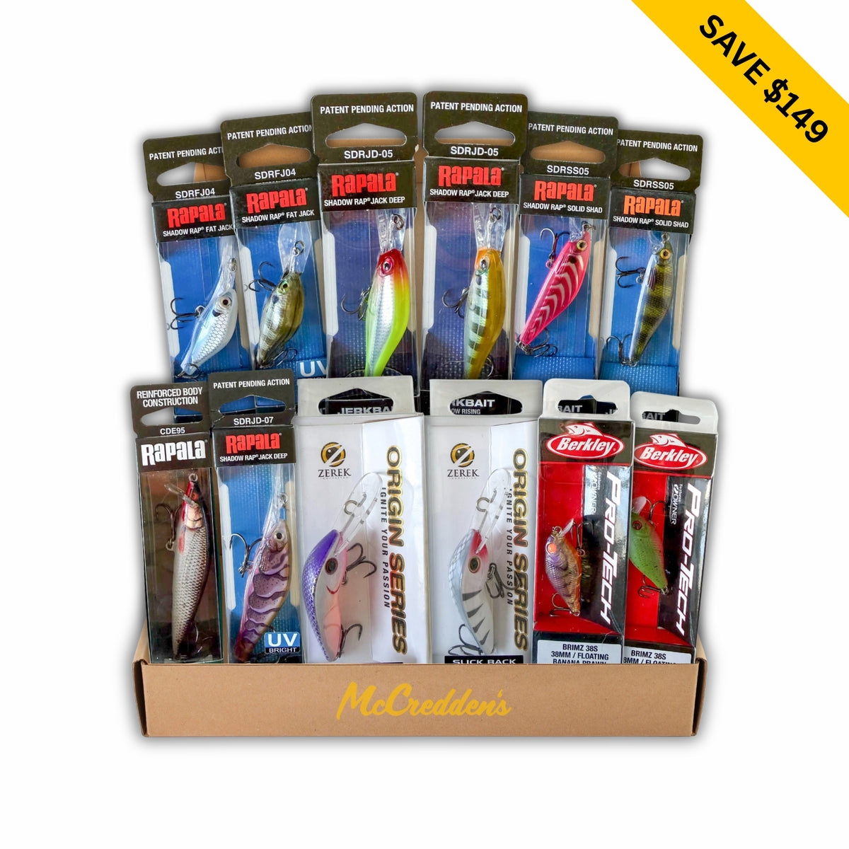 Mixed Estuary Hardbody Lure Bundle - 12 Pack