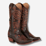 Ringers Western Olivia Womens Cuban Heel Western Boot - Coffee