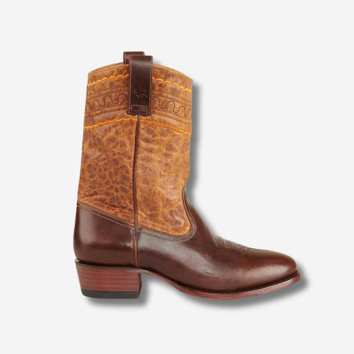Ringers Western Davidson Mens Cuban Heel Boot - Burnt Brown