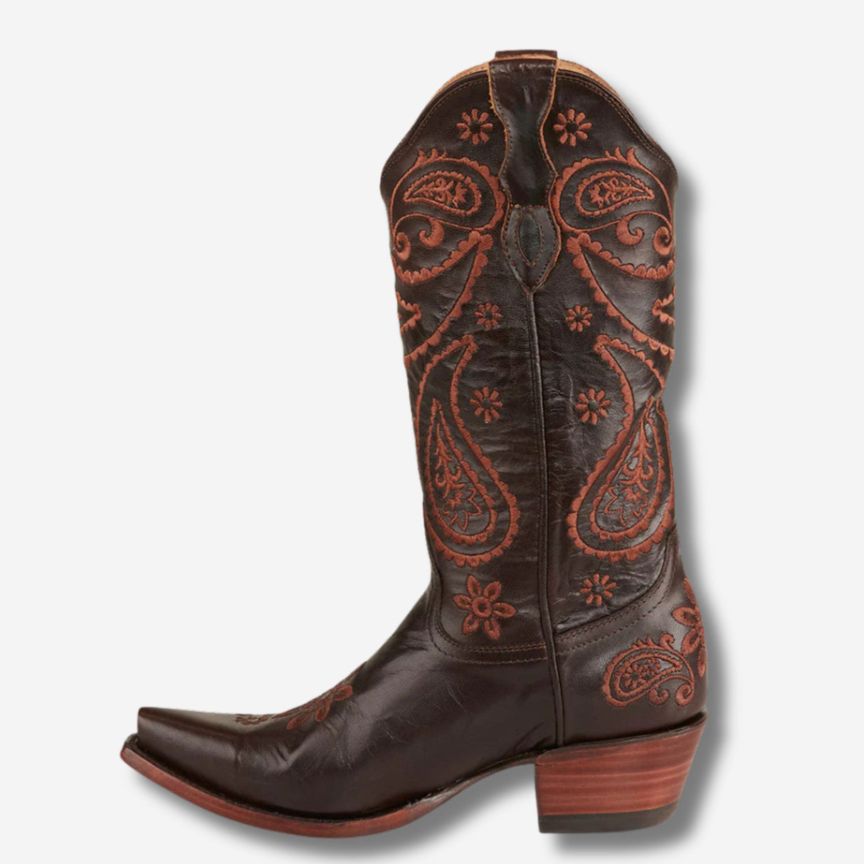 Ringers Western Olivia Womens Cuban Heel Western Boot - Coffee