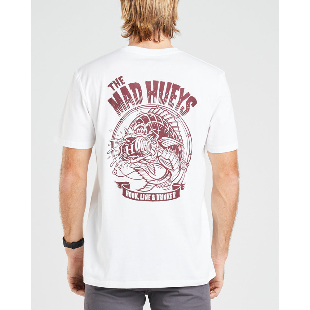 HOOK LINE & DRINKER SS TEE - WHITE