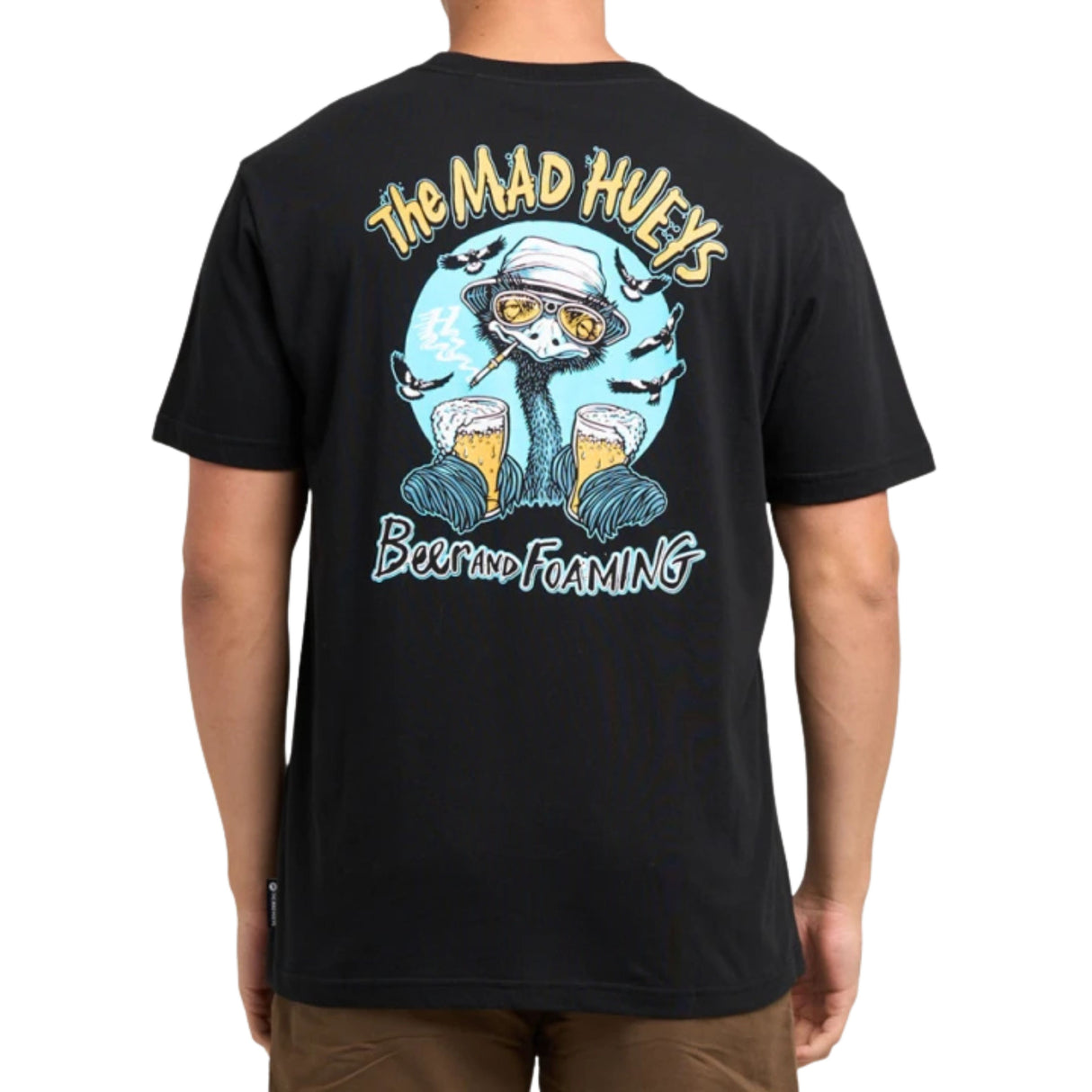 The Mad Hueys Beer and Foaming | SS Tee - Black