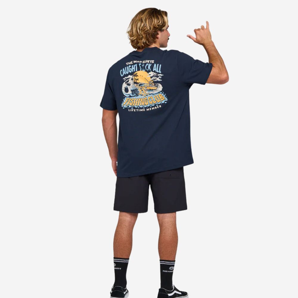 The Mad Hueys Caught FK All Jaw | SS Tee - Navy