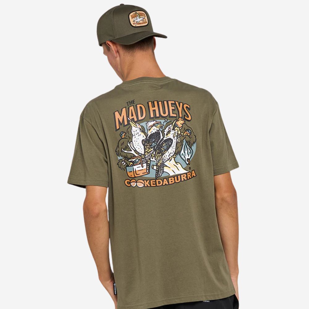 The Mad Hueys Cookedaburra Trio | SS Tee - Olive