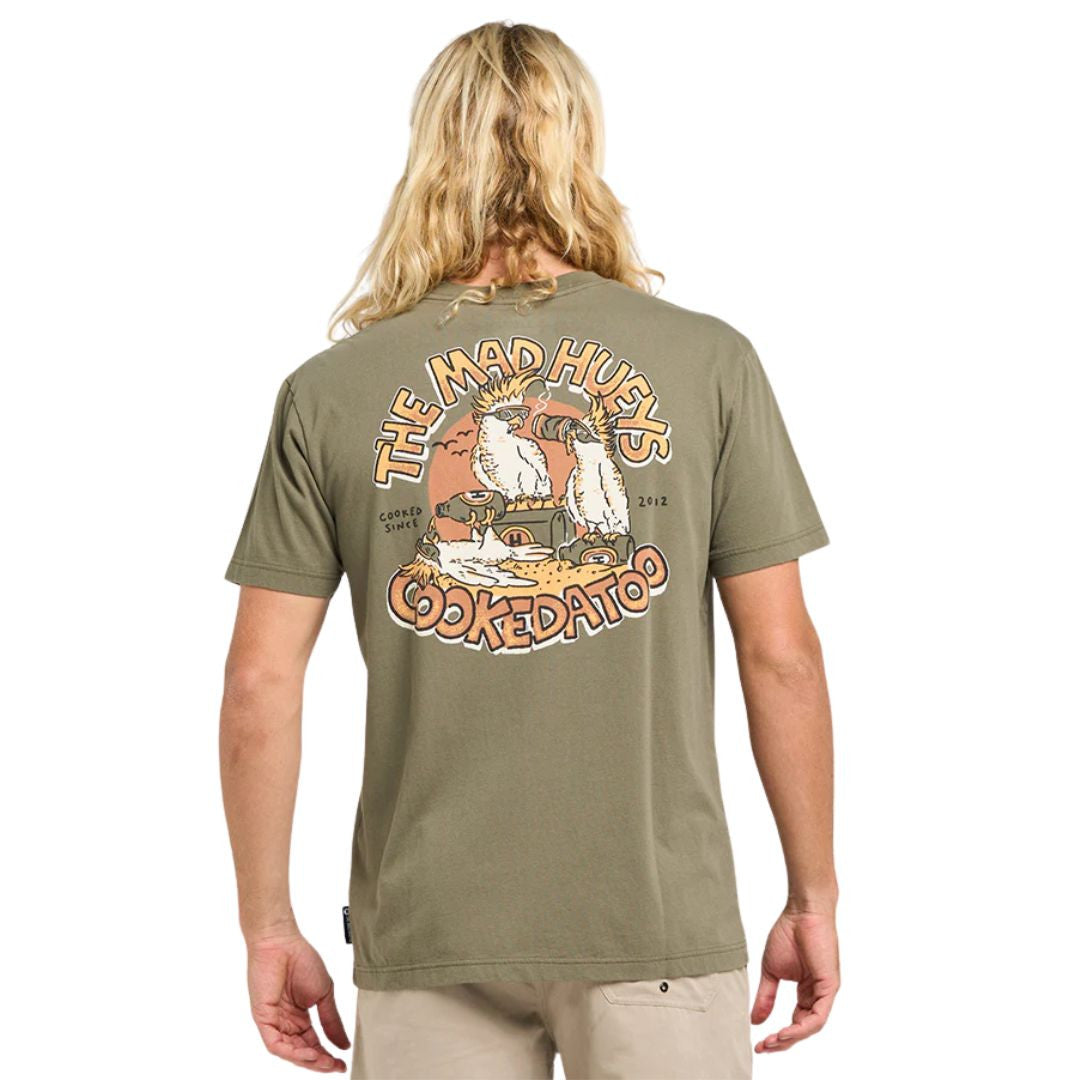 The Mad Hueys Cookedatoo Trio Short Sleeve Tee Olive