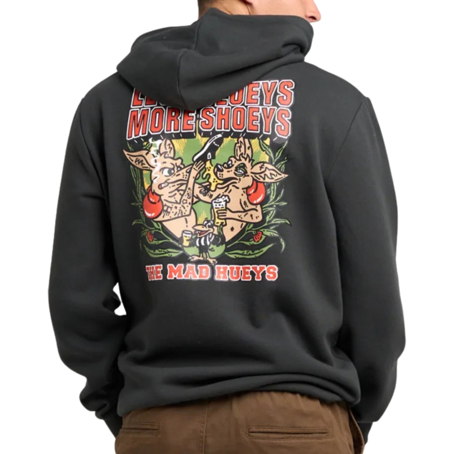 The Mad Hueys Less Blueys | Hooded Pullover - Vintage Black