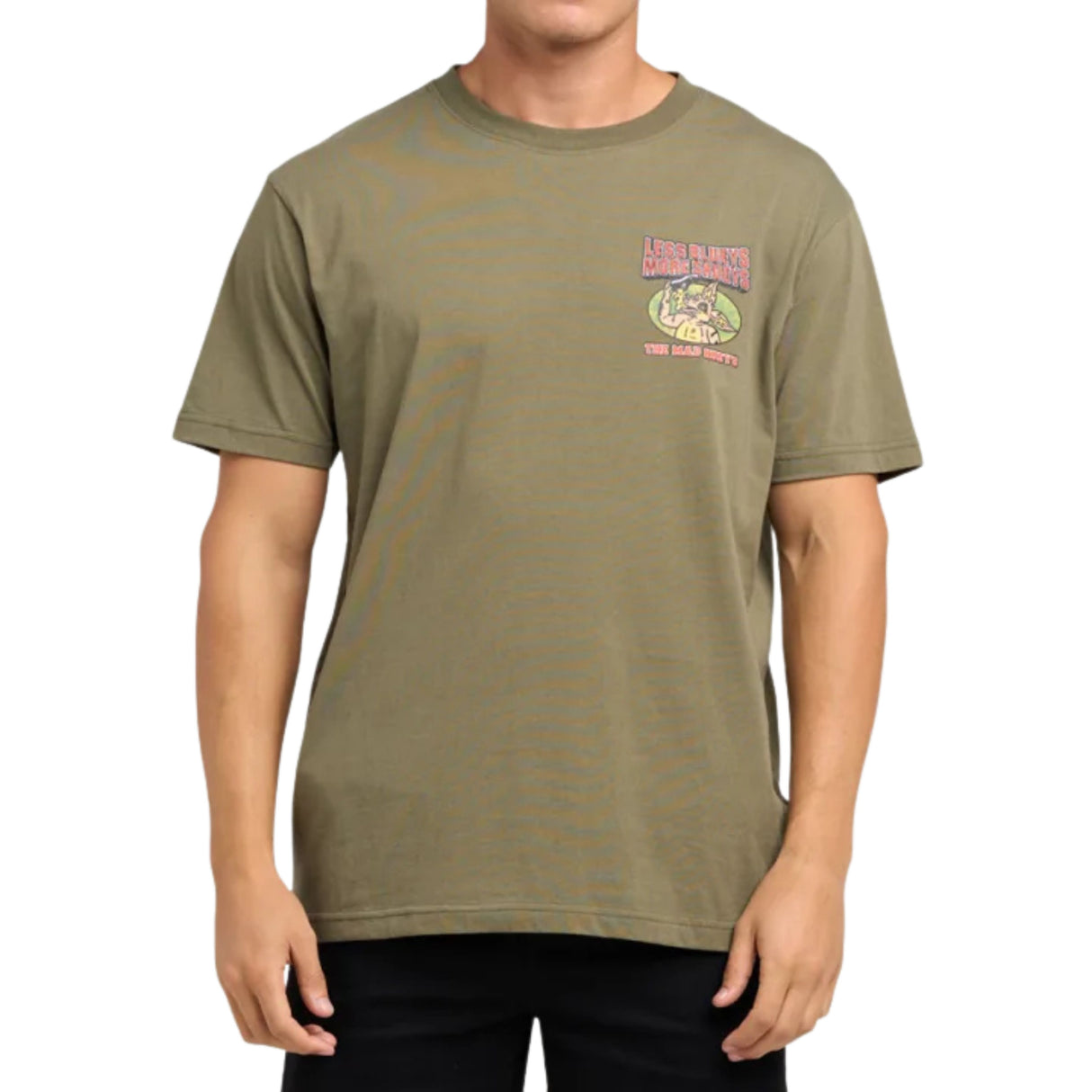 The Mad Hueys Less Blueys | SS Tee - Olive