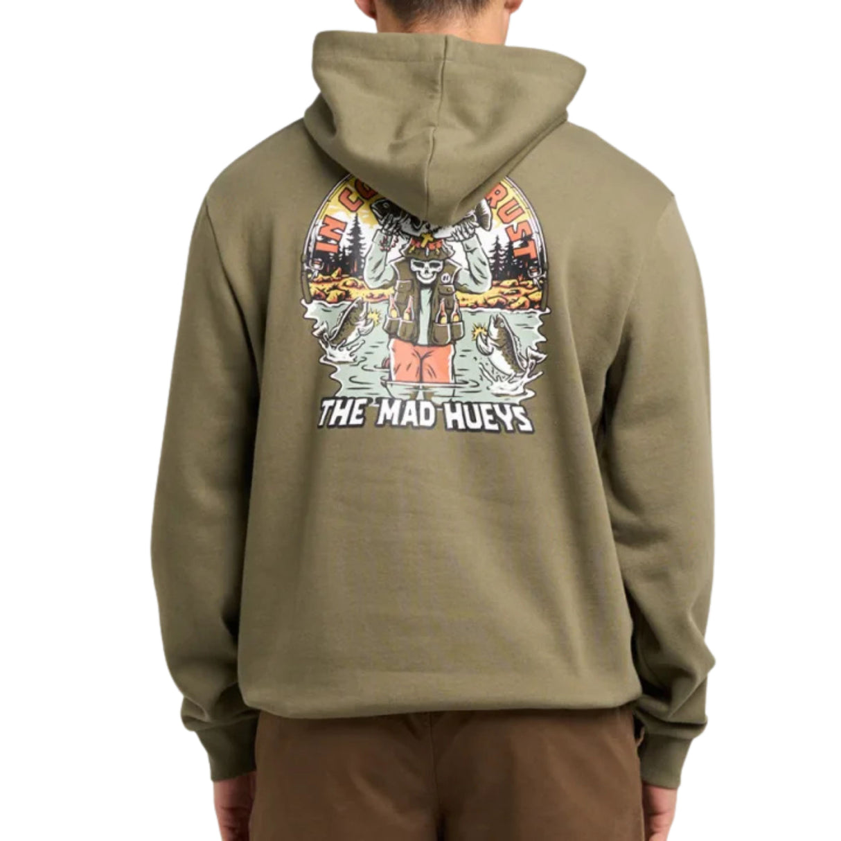 The Mad Hueys Trust Cod | Hooded Pullover - Olive
