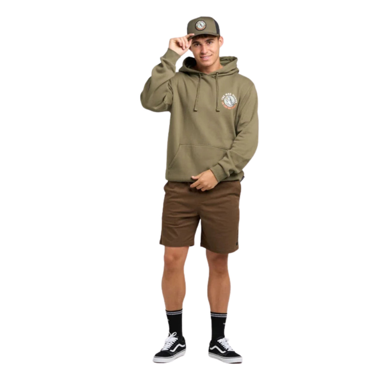 The Mad Hueys Trust Cod | Hooded Pullover - Olive