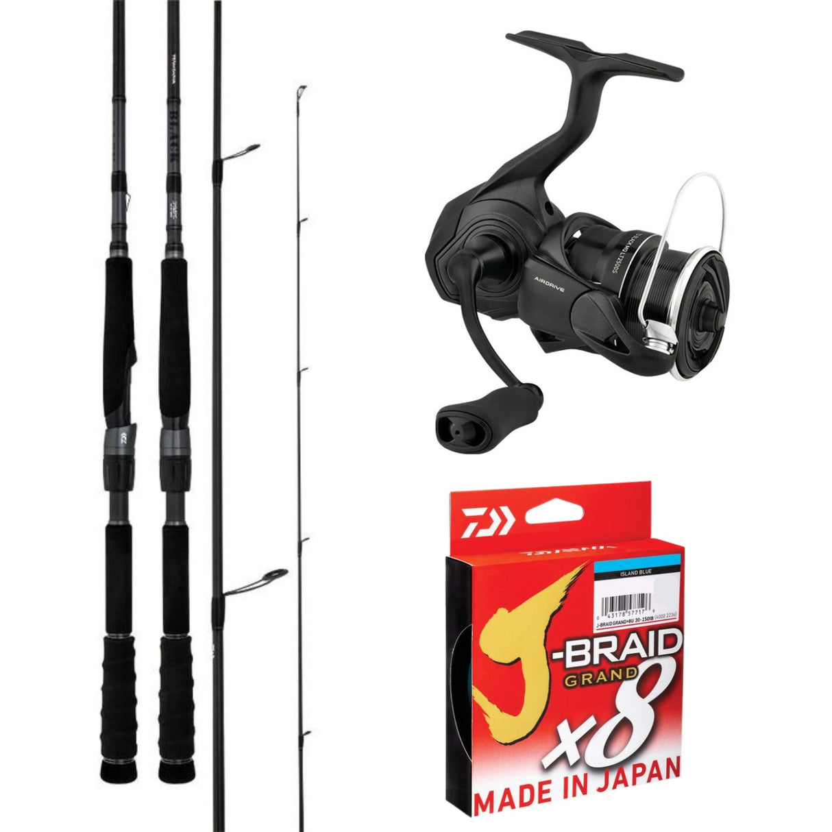 Daiwa TD Black MQ 4000D-C / TD Black "SHAKE N BAKE II" 702MXS 5-10kg Spinning Combo